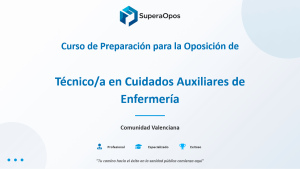 Curso de preparación para la oposición de TCAE Comunidad Valenciana